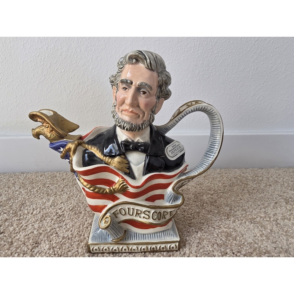 Vintage 1995 Fitz and Floyd "Abraham Lincoln" Teapot - Figures From History